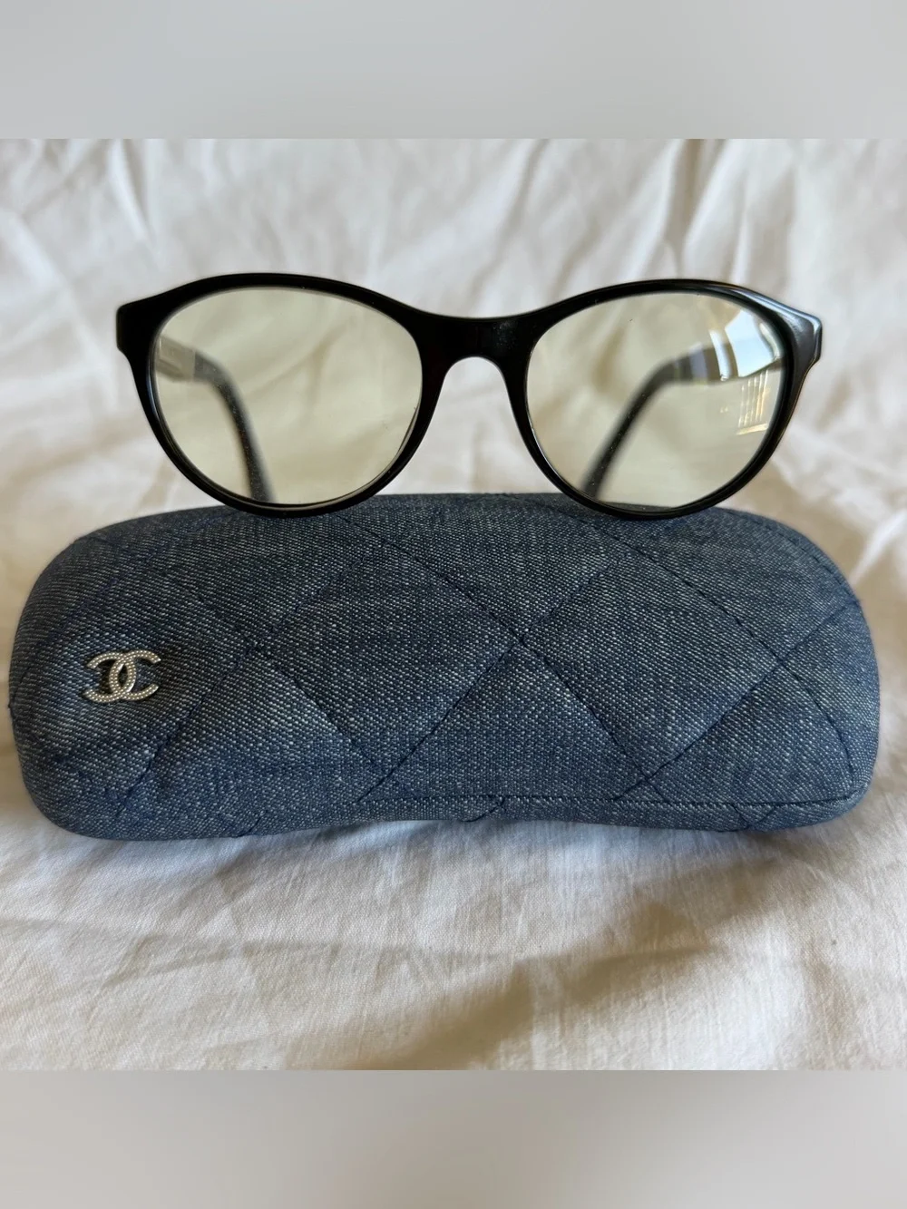 Chanel Eyeglasses frame   Prescription attached with yellowish lens